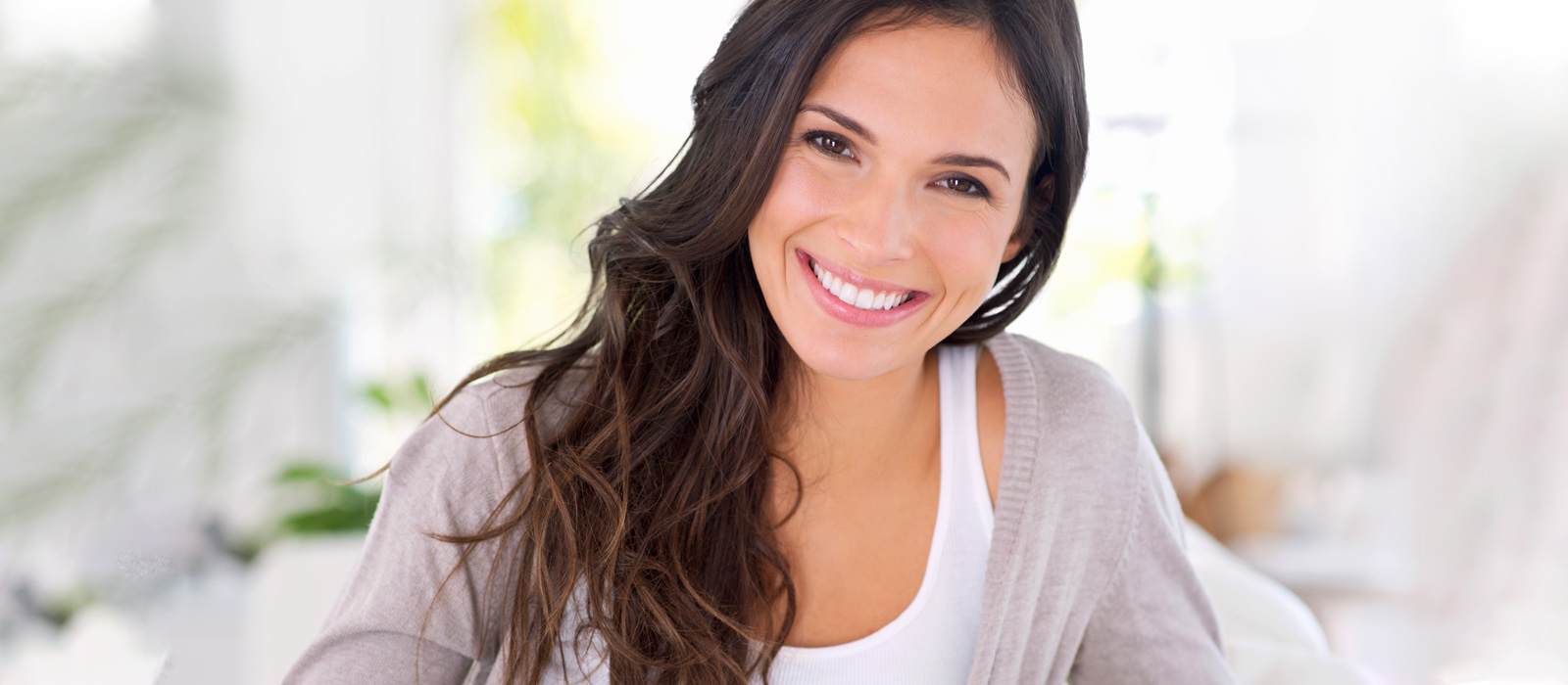 Smiling woman.